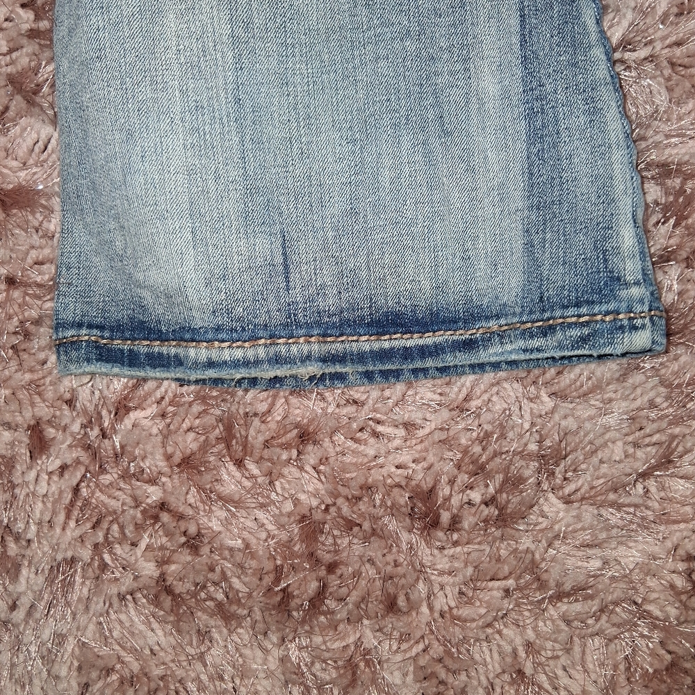 Amethyst Jeans Light Blue Distressed Flare Jeans - Picture 5 of 7